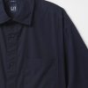Cămașă supradimensionată din poplin din bumbac organic