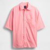 Cămașă supradimensionată din poplin din bumbac organic Cămașă supradimensionată din poplin din bumbac organic