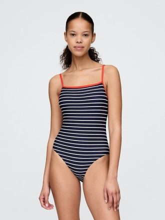 Costum de baie dintr-o bucată cu gât pătrat Costum de baie dintr-o bucată cu gât pătrat