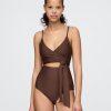 Costum de baie dintr-o singură piesă cu decupaj cu noduri Costum de baie dintr-o singură piesă cu decupaj cu noduri