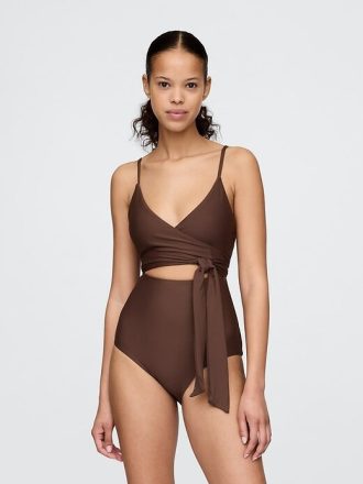 Costum de baie dintr-o singură piesă cu decupaj cu noduri
