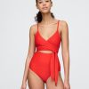 Costum de baie dintr-o singură piesă cu decupaj cu noduri Costum de baie dintr-o singură piesă cu decupaj cu noduri