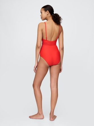 Costum de baie dintr-o singură piesă cu decupaj cu noduri
