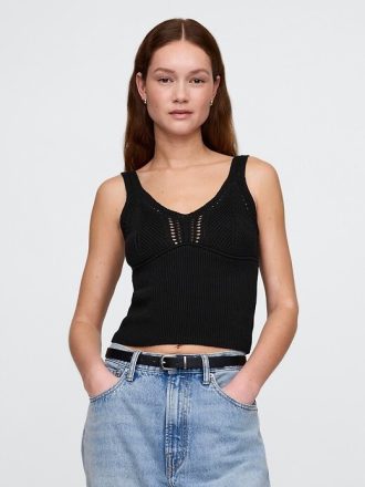 Croșetat Pulover Crop Tank Top