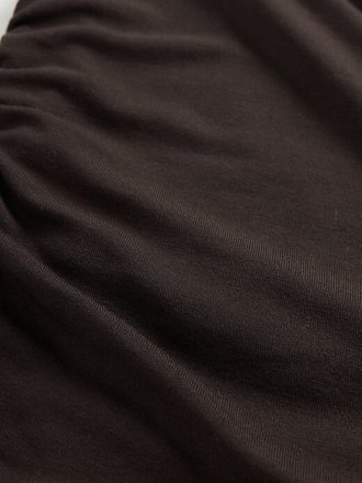 Crop top cu umăr negru