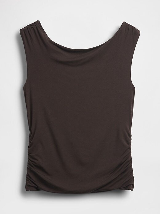 Crop top cu umăr negru Crop top cu umăr negru