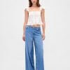 Crop Top cu Volane din Dantela Voile Peplum Crop Top cu Volane din Dantela Voile Peplum