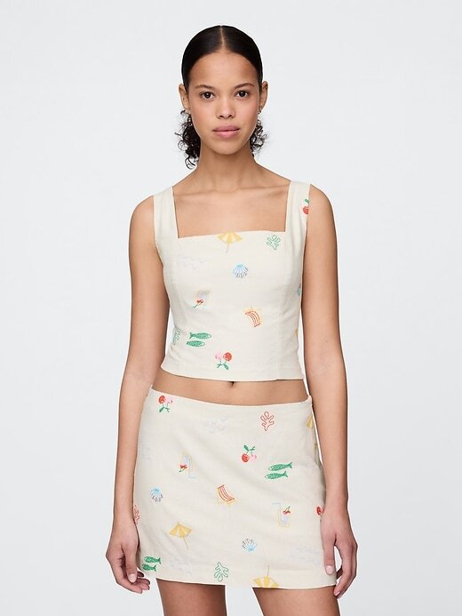 Crop Top din amestec de in Crop Top din amestec de in