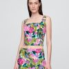 Crop Top din amestec de in