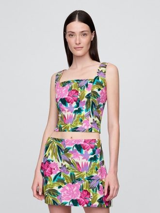 Crop Top din amestec de in