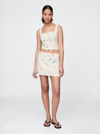 Crop Top din amestec de in