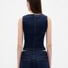 Denim Crop Shell Tank Top Denim Crop Shell Tank Top