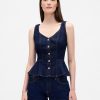 Denim Peplum Tank Top Denim Peplum Tank Top