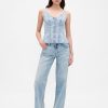 Denim Peplum Tank Top Denim Peplum Tank Top