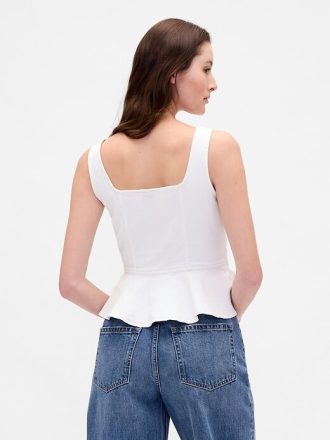 Denim Peplum Tank Top Denim Peplum Tank Top