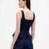 Denim Peplum Tank Top Denim Peplum Tank Top
