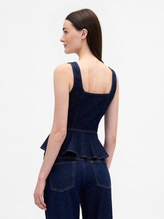 Denim Peplum Tank Top Denim Peplum Tank Top
