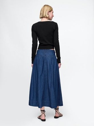 Fusta midi Western Jug din denim Fusta midi Western Jug din denim
