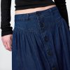 Fusta midi Western Jug din denim