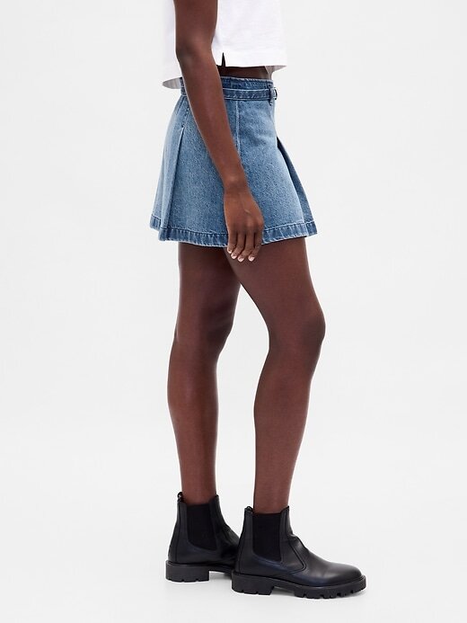 Fusta mini cu curea denim Fusta mini cu curea denim