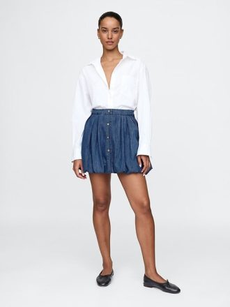 Fusta Mini Denim Bubble Fusta Mini Denim Bubble