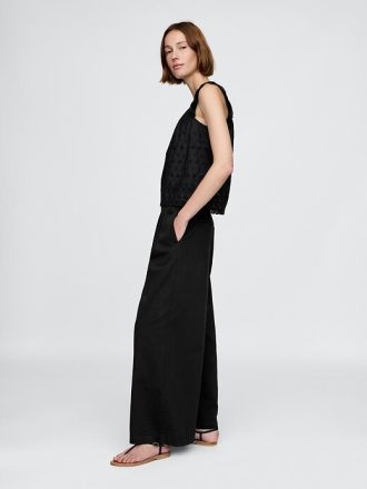 Gap × DÔEN Pantaloni plisați cu talie înaltă