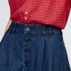 Gap × DÔEN Pantaloni scurți din denim plisați cu talie înaltă