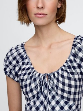 Gap × DÔEN Rochie midi 100% in vichy