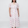 Gap × DÔEN Rochie Midi cu Flore Pintuck Gap × DÔEN Rochie Midi cu Flore Pintuck