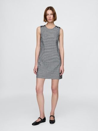 Gap × DÔEN Rochie Mini din Denim Gingham