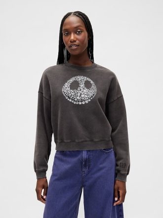 Gap × Hanorac cu craniu greu de coșmar înainte de Crăciun de la Disney Tim Burton