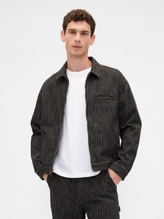 Gap × Jacheta din denim cu dungi The Nightmare Before Christmas Tim Burton de la Disney