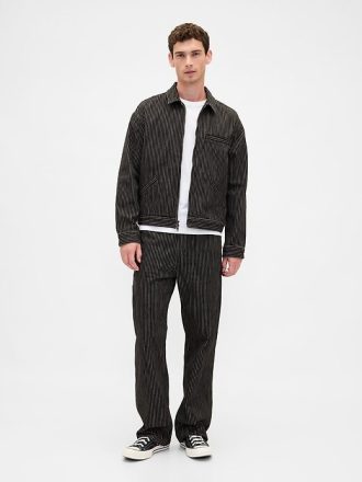 Gap × Jacheta din denim cu dungi The Nightmare Before Christmas Tim Burton de la Disney