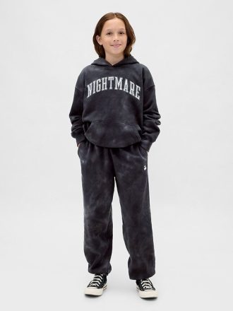 Gap × Pantaloni de jogging largi VintageSoft Skull pentru copii, The Nightmare Before Christmas, de la Disney Tim Burton