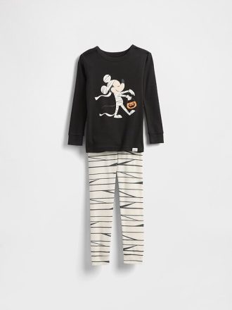 Gap × Set pijama de Halloween pentru bebeluși și copii mici din bumbac periat organic