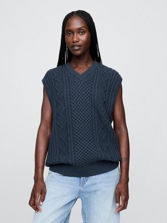 Gap × Vestă de pulover din tricot cu cablu Malbon