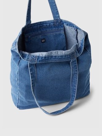 Geantă tote din denim cu logo Gap Arch