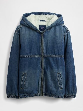 Hanocă din denim căptușită cu Sherpa pentru copii