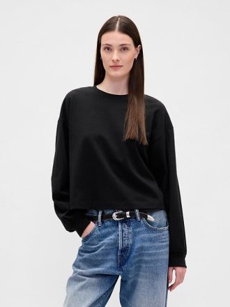 Hanorac crop VintageSoft din bumbac organic