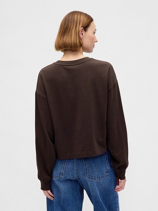 Hanorac crop VintageSoft din bumbac organic Hanorac crop VintageSoft din bumbac organic