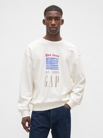 Hanorac cu logo supradimensionat French Terry