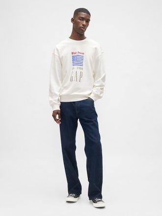 Hanorac cu logo supradimensionat French Terry