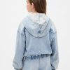 Hanorac din denim tricot cu fermoar pentru copii