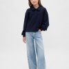 Hanorac polo cu dantelă din French Terry pentru copii Hanorac polo cu dantelă din French Terry pentru copii