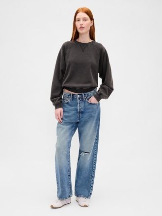 Hanorac raglan French Terry cu greutate mare