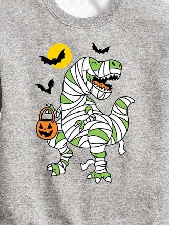 Hanorac T-Rex Mummy Crewneck Fleece pentru copil mic