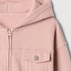 Hanorac VintageSoft Crop cu fermoar pentru copii Hanorac VintageSoft Crop cu fermoar pentru copii