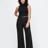 High Rise Stride Wide-Leg Glezna Kaki