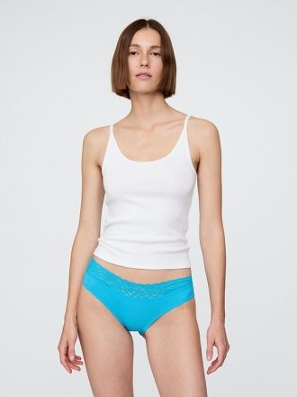 Hipster cu dantelă din bumbac elastic organic