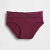 Hipster cu dantelă din bumbac elastic organic Hipster cu dantelă din bumbac elastic organic